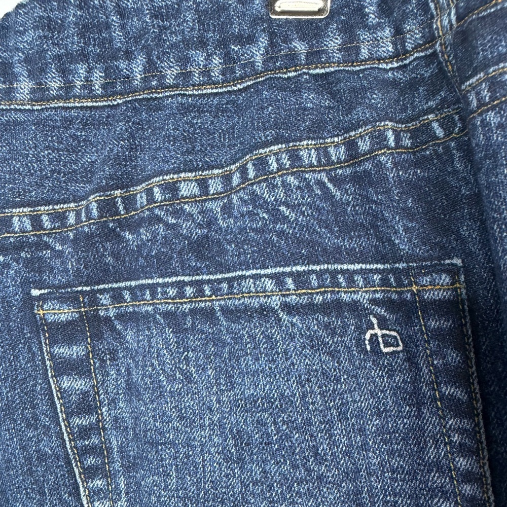 rag & bone Miramar Sweatpant High-Rise Straight-Leg Jeans in Medium Blue L - Picture 7 of 10